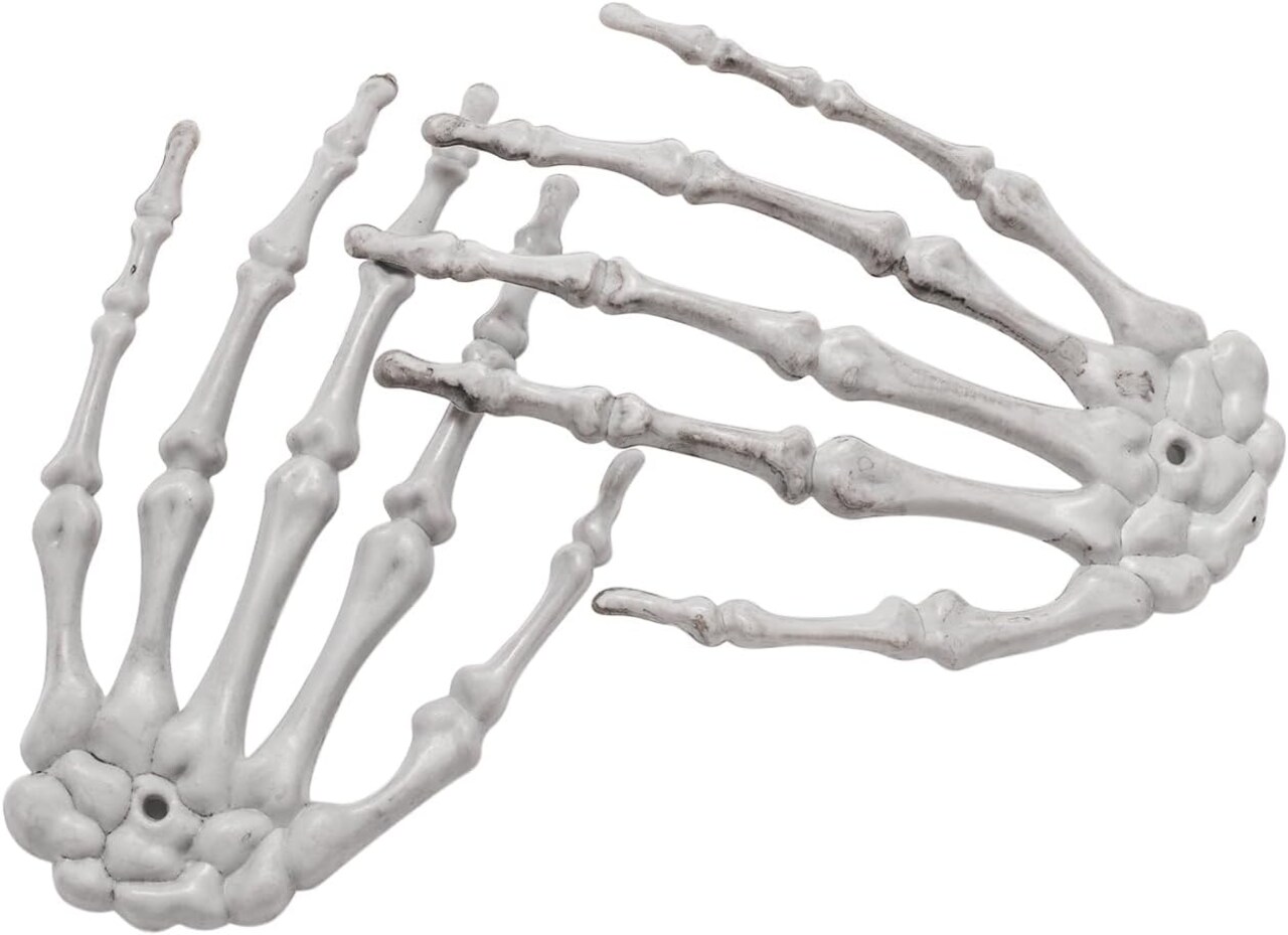 Halloween Skeletons Hands Arms Decorations, Plastic Life Size Skeleton Hand Arms, Halloween Decor for Outdoor Indoor Haunted House Graveyard